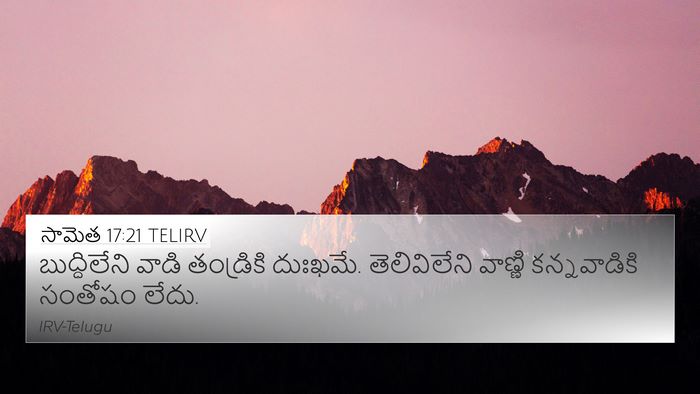సామెత 17:21 TELIRV Bible Verse Image