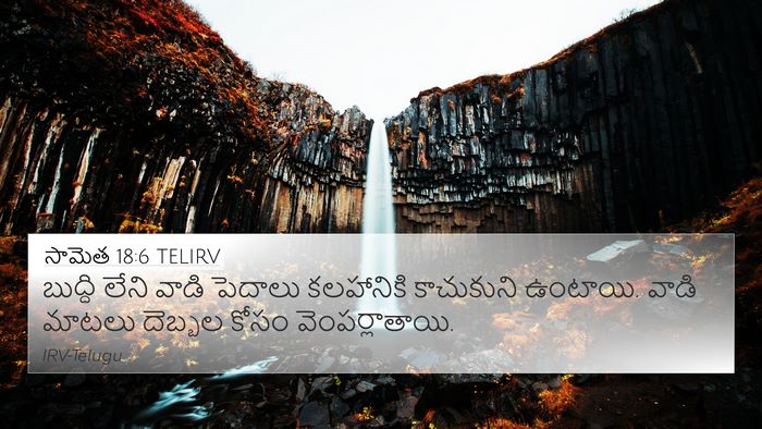 సామెత 18:6 TELIRV Bible Verse Image