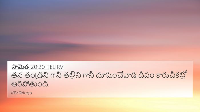 సామెత 20:20 TELIRV Bible Verse Image