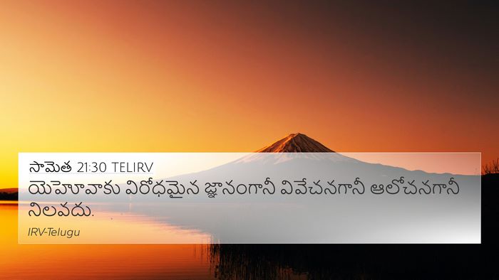 సామెత 21:30 TELIRV Bible Verse Image