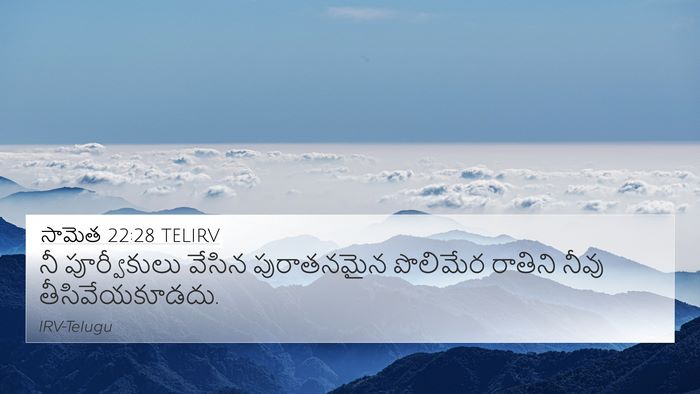 సామెత 22:28 TELIRV Bible Verse Image
