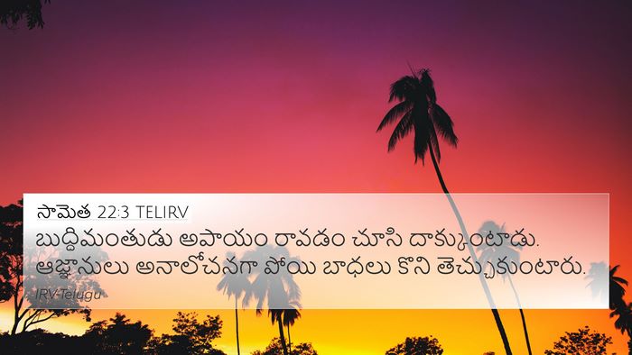 సామెత 22:3 TELIRV Bible Verse Image