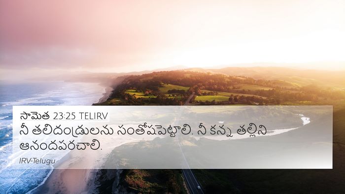 సామెత 23:25 TELIRV 4K Wallpaper - నీ తలిదండ్రులను - 4K Wallpaper Bible Verse