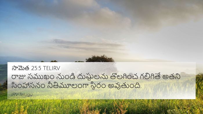 సామెత 25:5 TELIRV Bible Verse Image