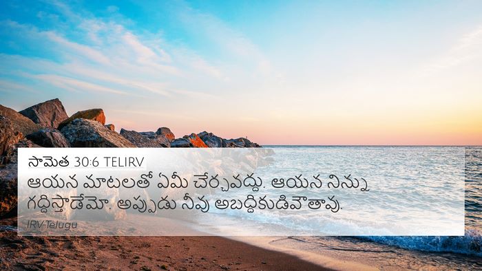 సామెత 30:6 TELIRV Bible Verse Image