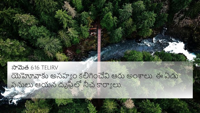 సామెత 6:16 TELIRV Bible Verse Image