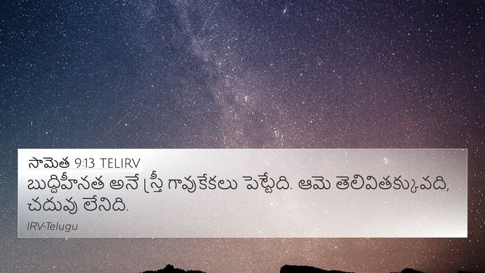 సామెత 9:13 TELIRV Bible Verse Image