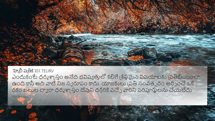 హెబ్రీ పత్రిక 10:1 TELIRV Bible Verse Image