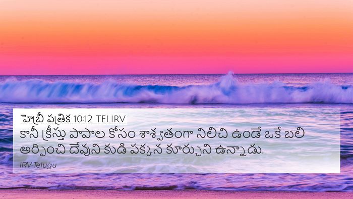 హెబ్రీ పత్రిక 10:12 TELIRV Bible Verse Image