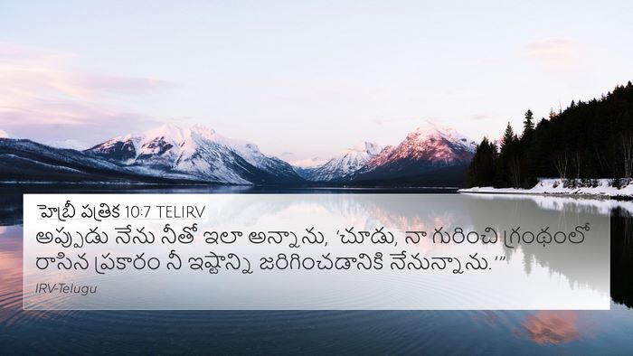 హెబ్రీ పత్రిక 10:7 TELIRV Bible Verse Image
