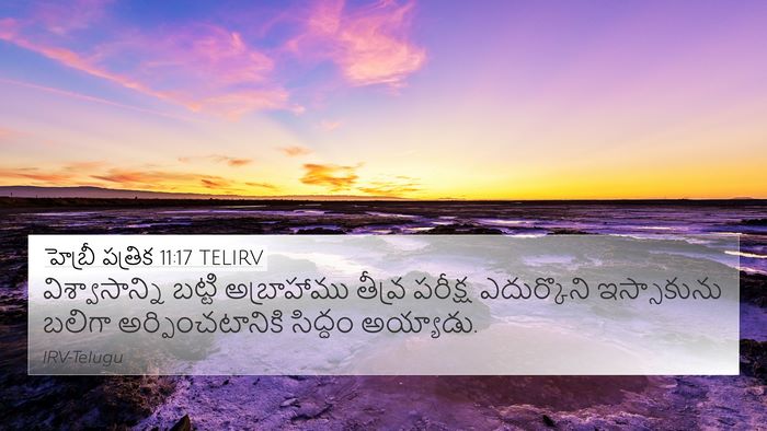 హెబ్రీ పత్రిక 11:17 TELIRV Bible Verse Image