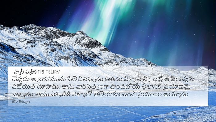 హెబ్రీ పత్రిక 11:8 TELIRV Bible Verse Image