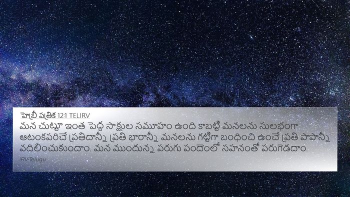 హెబ్రీ పత్రిక 12:1 TELIRV Bible Verse Image