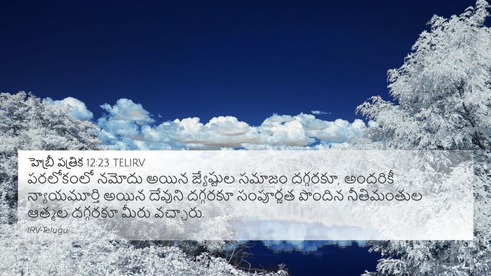 హెబ్రీ పత్రిక 12:23 TELIRV Bible Verse Image