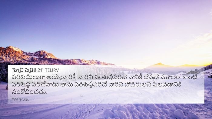 హెబ్రీ పత్రిక 2:11 TELIRV Bible Verse Image