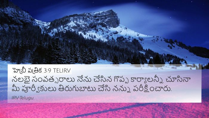 హెబ్రీ పత్రిక 3:9 TELIRV Bible Verse Image
