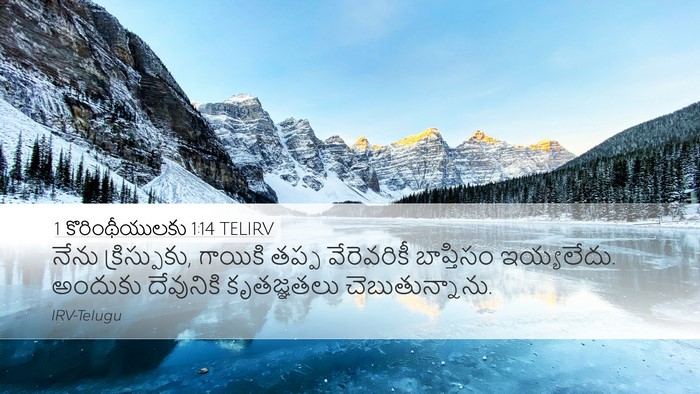 1 కొరింథీయులకు 1:14 TELIRV Bible Verse Image