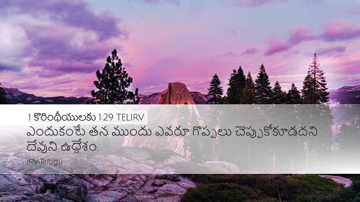 1 కొరింథీయులకు 1:29 TELIRV Bible Verse Image