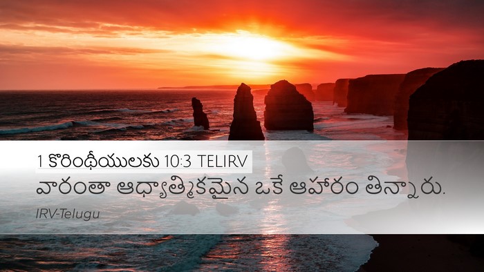 1 కొరింథీయులకు 10:3 TELIRV Bible Verse Image