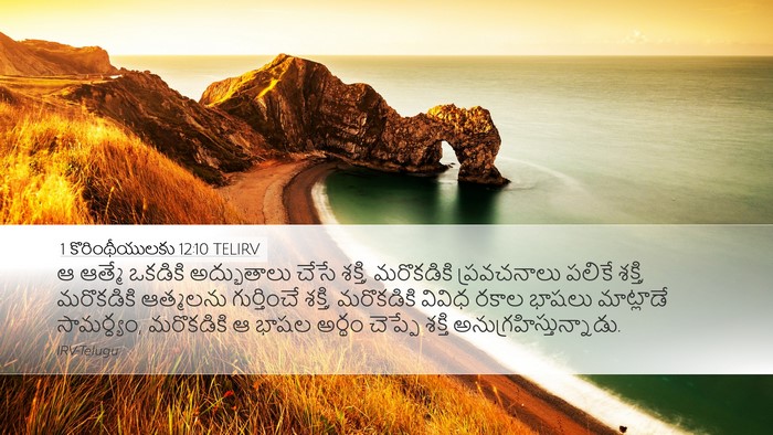 1 కొరింథీయులకు 12:10 TELIRV Bible Verse Image