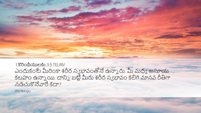 1 కొరింథీయులకు 3:3 TELIRV Bible Verse Image