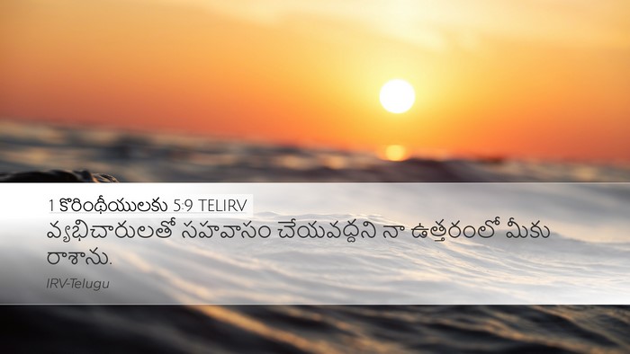 1 కొరింథీయులకు 5:9 TELIRV Bible Verse Image