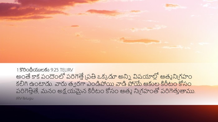 1 కొరింథీయులకు 9:25 TELIRV Bible Verse Image