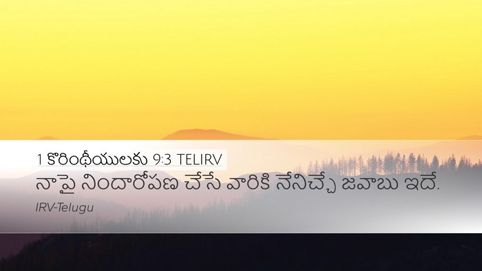 1 కొరింథీయులకు 9:3 TELIRV Bible Verse Image