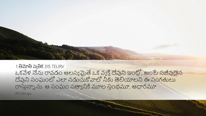 1 తిమోతి పత్రిక 3:15 TELIRV Bible Verse Image