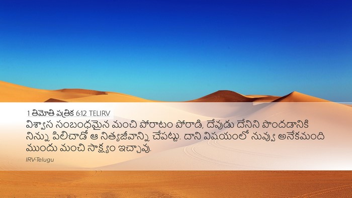 1 తిమోతి పత్రిక 6:12 TELIRV Bible Verse Image