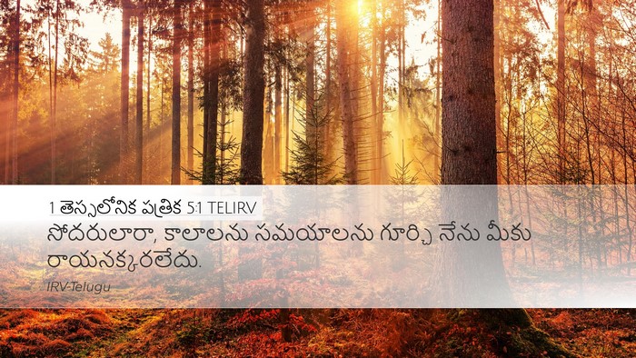 1 తెస్సలోనిక పత్రిక 5:1 TELIRV Bible Verse Image