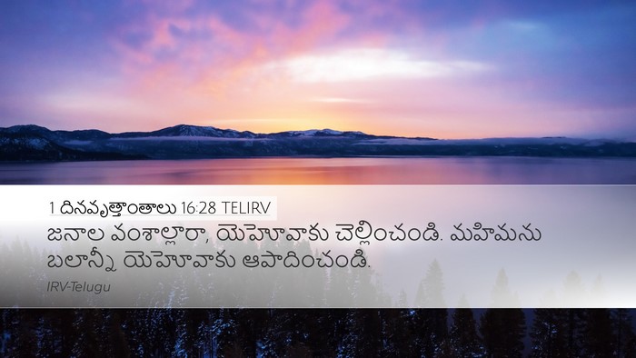 1 దినవృత్తాంతాలు 16:28 TELIRV Bible Verse Image