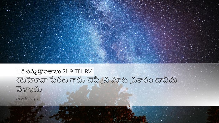 1 దినవృత్తాంతాలు 21:19 TELIRV Bible Verse Image