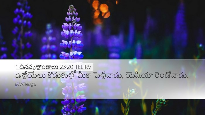 1 దినవృత్తాంతాలు 23:20 TELIRV Desktop Wallpaper - ఉజ్జీయేలు - Desktop Bible Verse Wallpaper