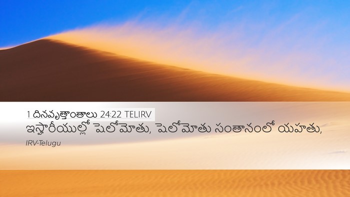 1 దినవృత్తాంతాలు 24:22 TELIRV Bible Verse Image