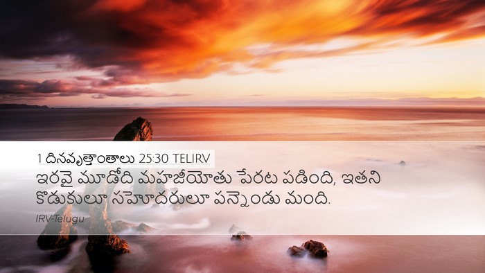 1 దినవృత్తాంతాలు 25:30 TELIRV Bible Verse Image