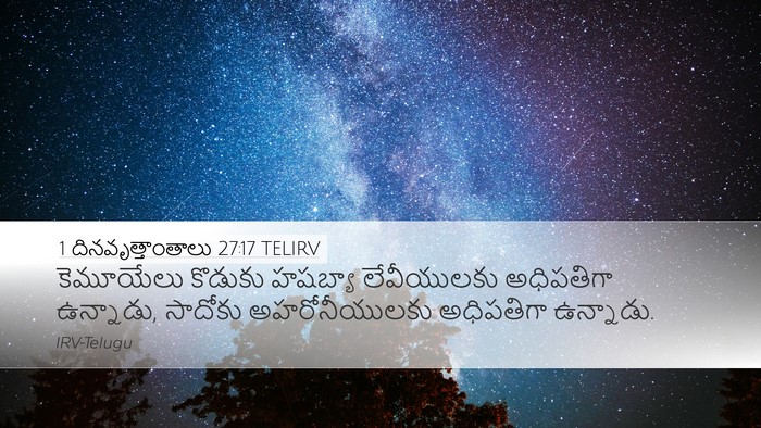 1 దినవృత్తాంతాలు 27:17 TELIRV Bible Verse Image