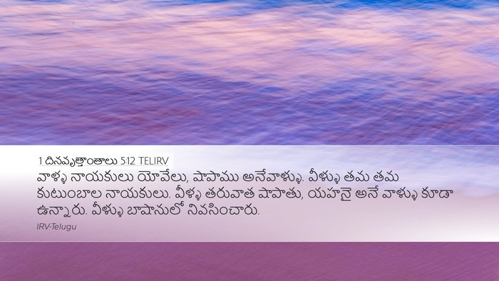 1 దినవృత్తాంతాలు 5:12 TELIRV Desktop Wallpaper - వాళ్ళ నాయకులు - Desktop Bible Verse Wallpaper