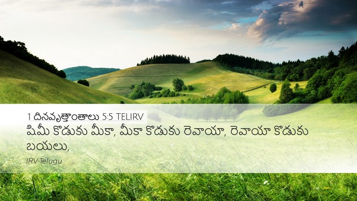 1 దినవృత్తాంతాలు 5:5 TELIRV Desktop Wallpaper - షిమీ కొడుకు మీకా, - Desktop Bible Verse Wallpaper