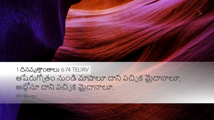 1 దినవృత్తాంతాలు 6:74 TELIRV Bible Verse Image