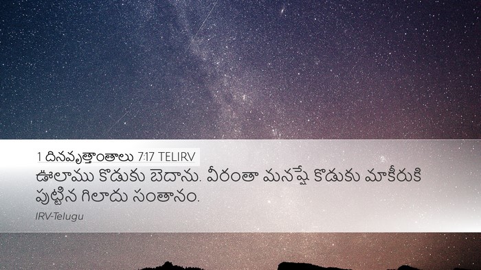 1 దినవృత్తాంతాలు 7:17 TELIRV Desktop Wallpaper - ఊలాము కొడుకు - Desktop Bible Verse Wallpaper