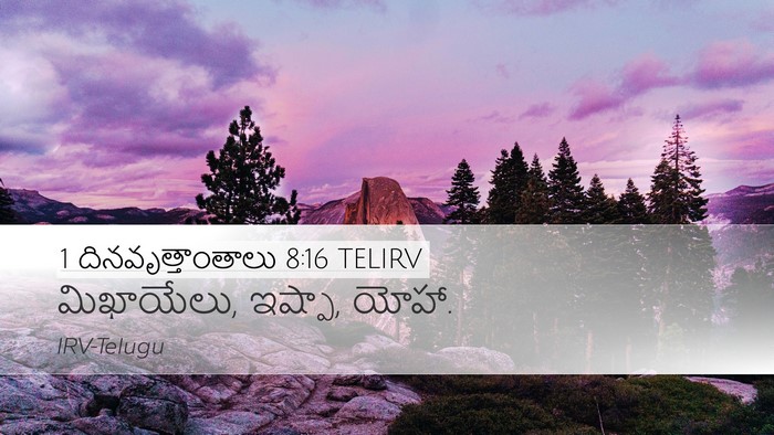1 దినవృత్తాంతాలు 8:16 TELIRV Desktop Wallpaper - మిఖాయేలు, ఇష్పా, - Desktop Bible Verse Wallpaper