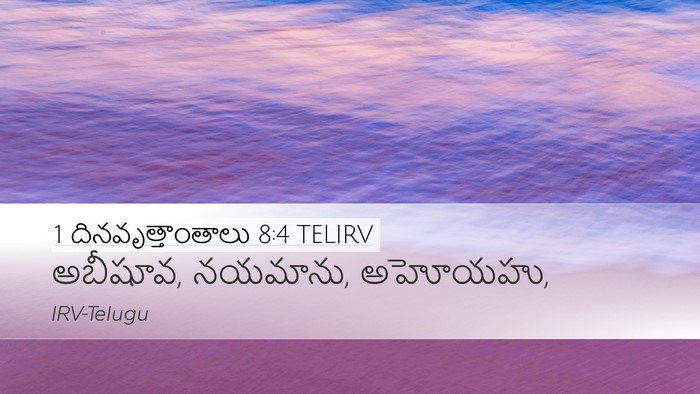 1 దినవృత్తాంతాలు 8:4 TELIRV Bible Verse Image