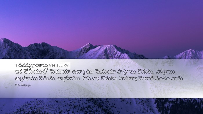 1 దినవృత్తాంతాలు 9:14 TELIRV Bible Verse Image