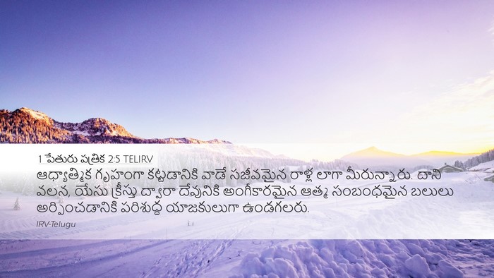 1 పేతురు పత్రిక 2:5 TELIRV Desktop Wallpaper - ఆధ్యాత్మిక గృహంగా - Desktop Bible Verse Wallpaper