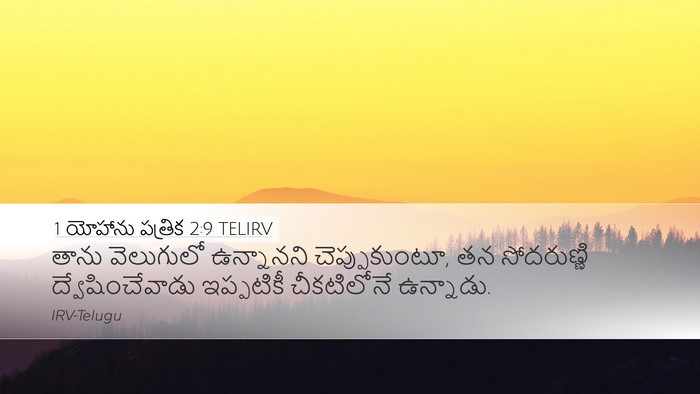 1 యోహాను పత్రిక 2:9 TELIRV Bible Verse Image
