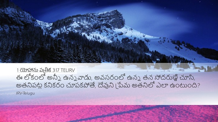 1 యోహాను పత్రిక 3:17 TELIRV Bible Verse Image