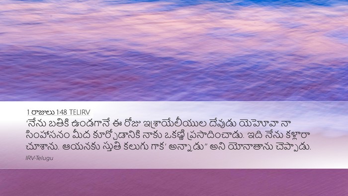 1 రాజులు 1:48 TELIRV Bible Verse Image