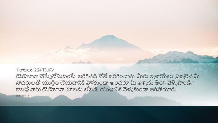1 రాజులు 12:24 TELIRV Bible Verse Image