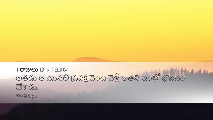 1 రాజులు 13:19 TELIRV Desktop Wallpaper - అతడు ఆ ముసలి - Desktop Bible Verse Wallpaper